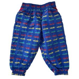 Rare Vintage 80s OshKosh Toddler Pants 3T Trains Corduroy Pull On Retro USA